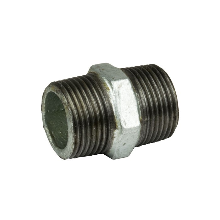 Galvanised Malleable Iron Hexagon Nipple - 1/8in BSP